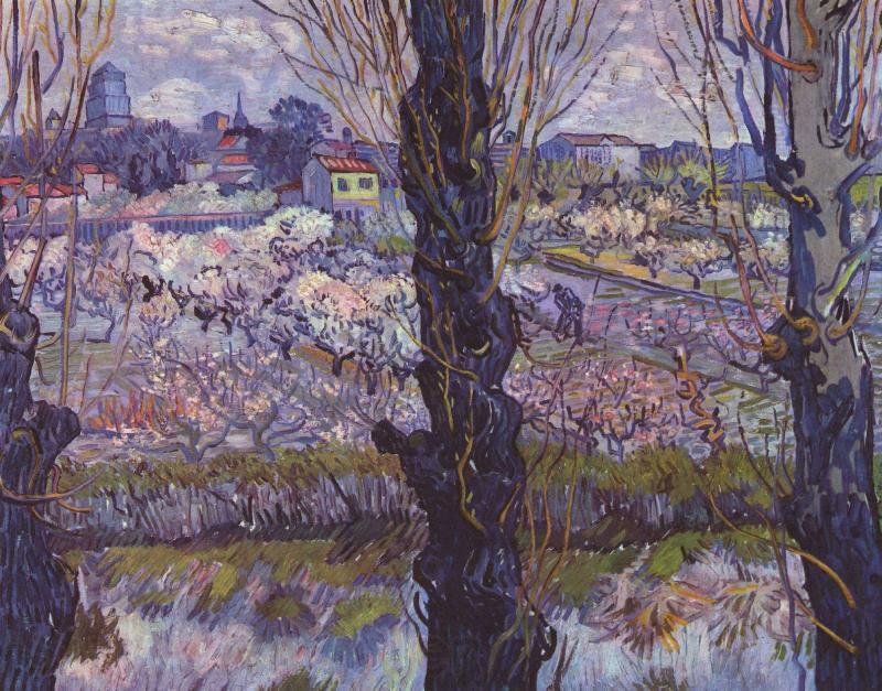 Vincent Van Gogh Flowering Orchards Spain oil painting art